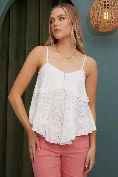 Mittoshop Textured V-Neck Cami - Trendsi - Flyclothing LLC