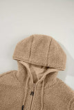Drawstring Fleece Zip Up Hooded Jacket - Trendsi - Flyclothing LLC
