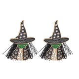 Witch Rhinestone Alloy Earrings - Trendsi - Flyclothing LLC