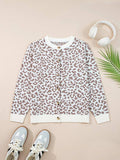 Leopard Drop Shoulder Chunky Knitted Cardigan - Trendsi - Flyclothing LLC