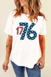 1776 Round Neck Short Sleeve T-Shirt - Trendsi - Flyclothing LLC