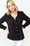 And The Why Polka Dot Ruffle Detailed Blouse Top - Trendsi - Flyclothing LLC