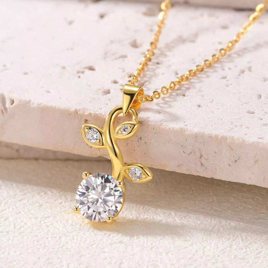 1.2 Carat Moissanite 925 Sterling Silver Pendant Necklace - Trendsi - Flyclothing LLC