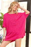 ADORA Drop Shoulder Loose Fit Knit Tunic Top - Trendsi - Flyclothing LLC