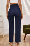 High Waist Wide Leg Pants with Pockets - Trendsi - Flyclothing LLC