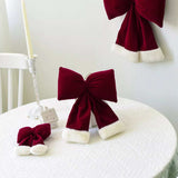 Christmas Velvet Bow Hanging Ornament - Trendsi - Flyclothing LLC