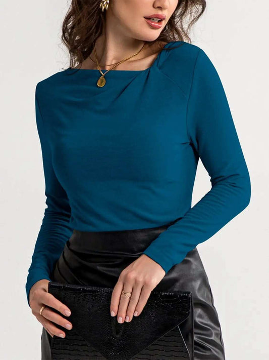 Twisted Long Sleeve T-Shirt - Trendsi - Flyclothing LLC