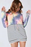 BiBi Tie Dye French Terry Cowl Neck Top - Trendsi - Flyclothing LLC