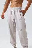 Men's Plus Size Distressed Drawstring Joggers - Trendsi - Flyclothing LLC