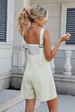 V-Neck Adjustable Strap Romper - Trendsi - Flyclothing LLC