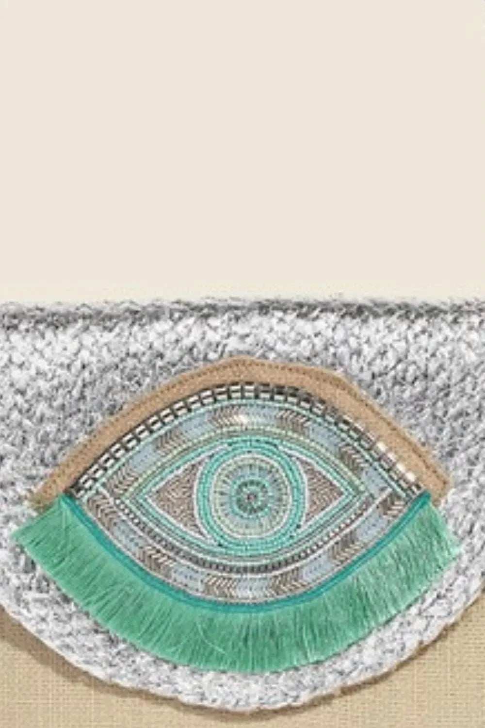 Fame Boho Beaded Eye Pattern Envelope Bag - Trendsi - Flyclothing LLC