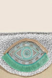 Fame Boho Beaded Eye Pattern Envelope Bag - Trendsi - Flyclothing LLC