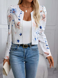 Printed Zip Up Long Sleeve Jacket - Trendsi - Flyclothing LLC