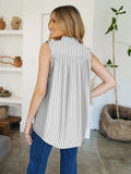 Frill Printed Mock Neck Top - Trendsi - Flyclothing LLC