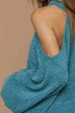 BiBi Belle Sweater Knit Open One Shoulder Turtle Neck - Trendsi - Flyclothing LLC