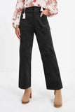 Half Elastic Waist Straight Pants - Trendsi - Flyclothing LLC