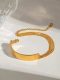 18K Gold-Plated Stainless Steel Bracelet - Trendsi - Flyclothing LLC