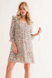 And The Why Leopard Ruffle Hem Woven Mini Dress - Trendsi - Flyclothing LLC