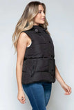 Snobbish Snap and Zip Closure Hooded Vest - Trendsi - Flyclothing LLC