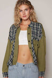 POL Plaid Button Down Shirt with Chest Pockets - Trendsi - Flyclothing LLC
