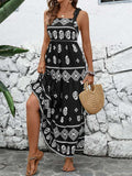 Printed Square Neck Maxi Cami Dress - Trendsi - Flyclothing LLC