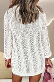 Openwork Open Front Long Sleeve Cardigan - Trendsi - Flyclothing LLC