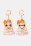 Smiling Ghost Shape Synthetic Pearl Earrings - Trendsi - Flyclothing LLC