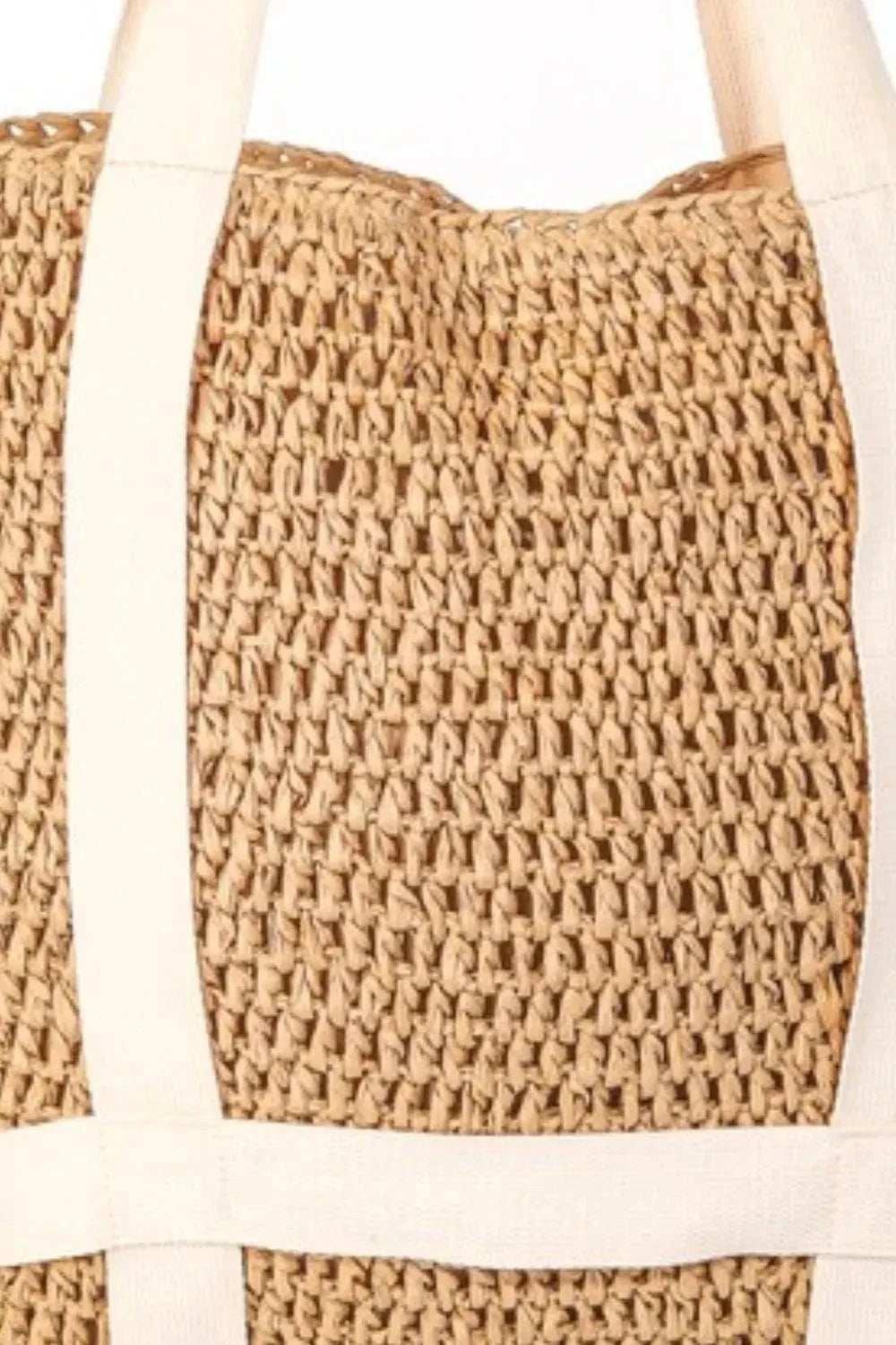 Fame Straw Braided Hat Carrier Tote Bag - Trendsi - Flyclothing LLC