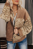 Leopard Button Up Drop Shoulder Jacket - Trendsi - Flyclothing LLC
