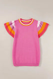 Color Block Round Neck Knit Top - Trendsi - Flyclothing LLC