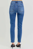 RISEN Full Size High Rise Ankle Skinny Knee Distressed Jeans - Trendsi - Flyclothing LLC