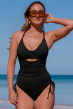 Cutout V-Neck Spaghetti Strap One-Piece Swimwear - Trendsi - Flyclothing LLC