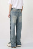 Side Slit Baggy Jeans with Pockets - Trendsi - Flyclothing LLC