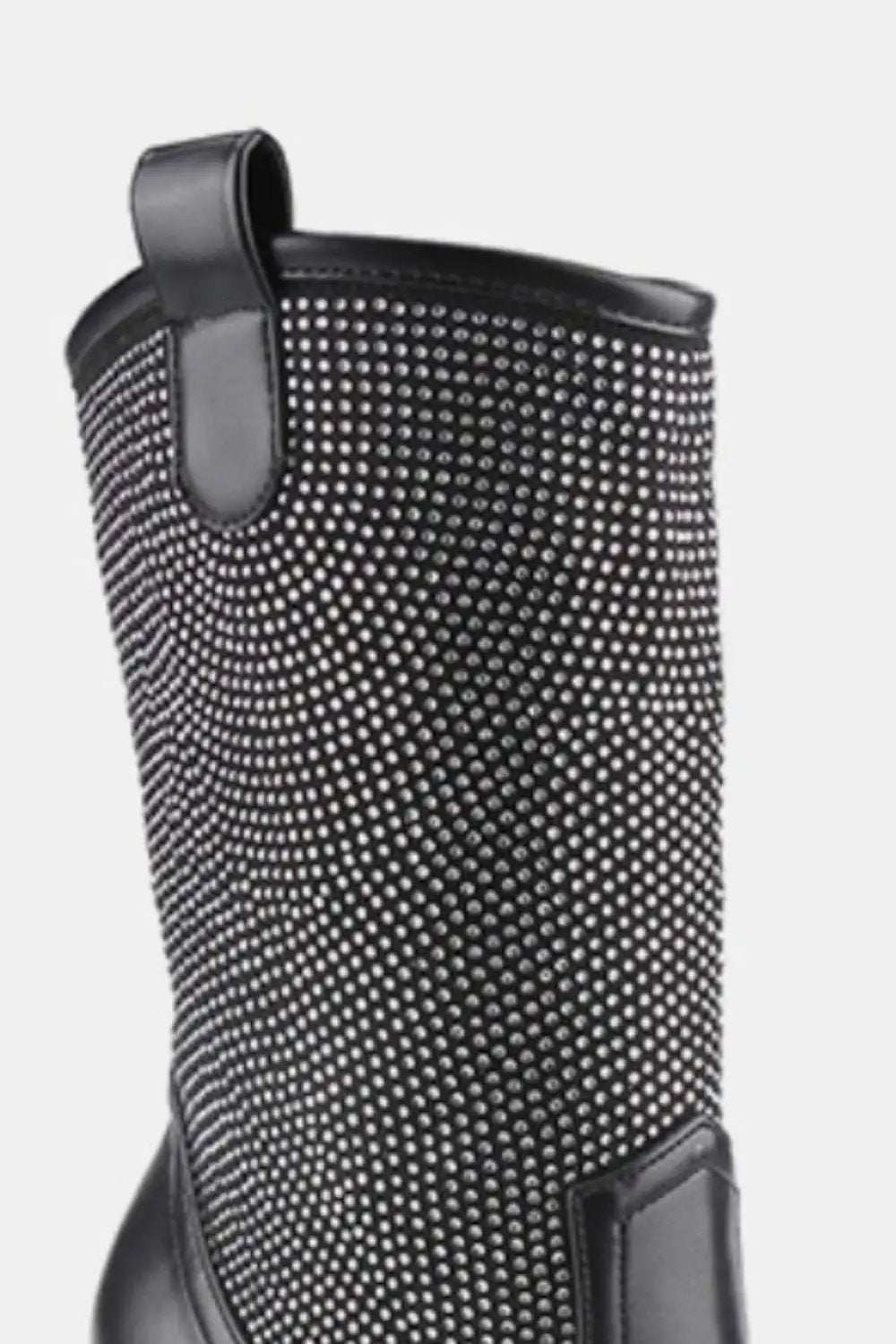 Weeboo Chunky Heel Rhinestone Western Cowboy Boots - Trendsi - Flyclothing LLC