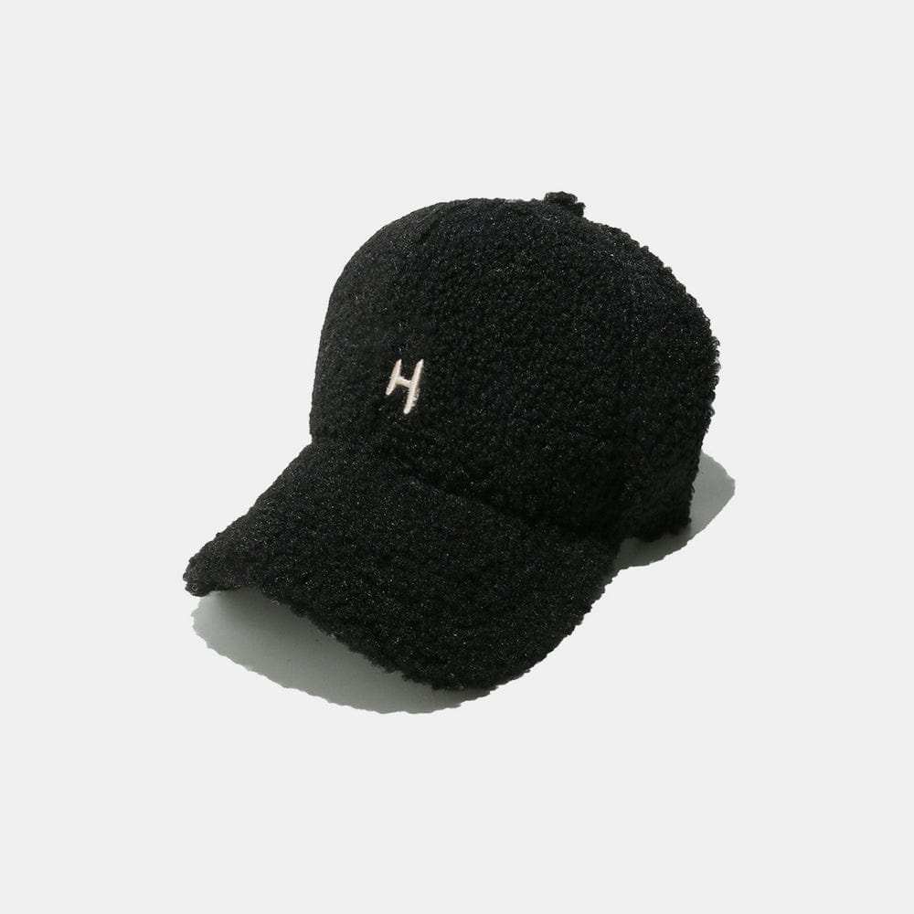 Sherpa Letter H Embroidered Cap - Trendsi - Flyclothing LLC