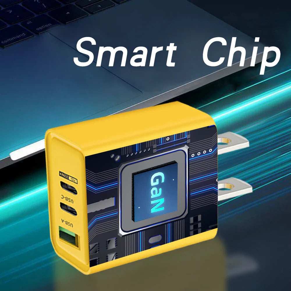 65W GaN USB C Charger Fast Charger QC3.0 Type C PD Mobile Phone Quick Charging Adapter for iPhone Samsung Xiaomi Wall Charger - ZeeBelle.com - Flyclothing LLC