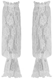 Daisy Corsets White Sheer Lace Smocked Sleeves - Daisy Corsets - Flyclothing LLC