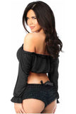 Daisy Corsets Black Long Sleeve Peasant Top - Daisy Corsets - Flyclothing LLC