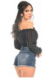Daisy Corsets Black Long Sleeve Peasant Top - Daisy Corsets - Flyclothing LLC