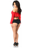 Daisy Corsets Red Long Sleeve Peasant Top - Daisy Corsets - Flyclothing LLC