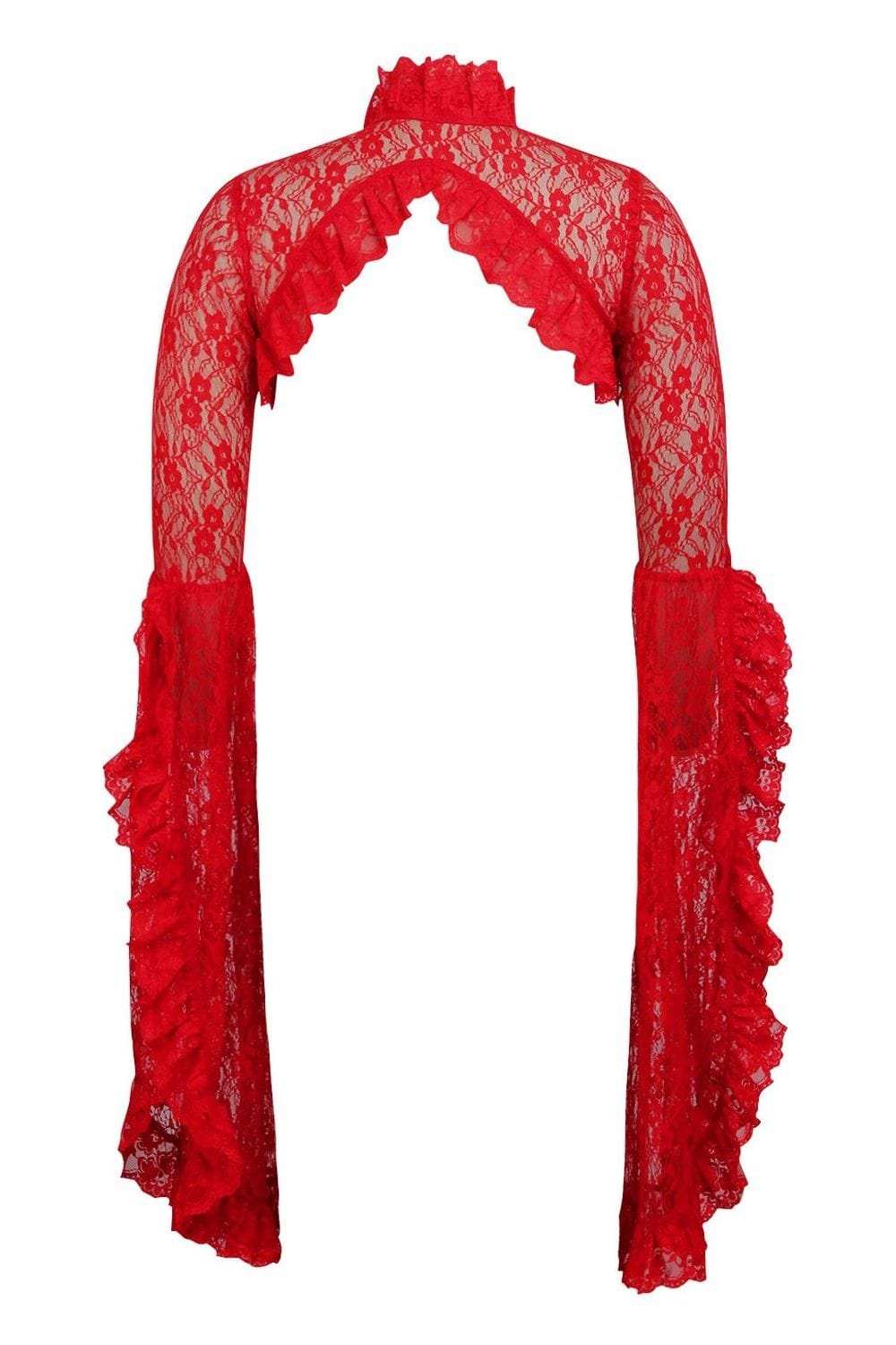 Daisy Corsets Red Lace Shrug Bolero Jacket - Daisy Corsets - Flyclothing LLC