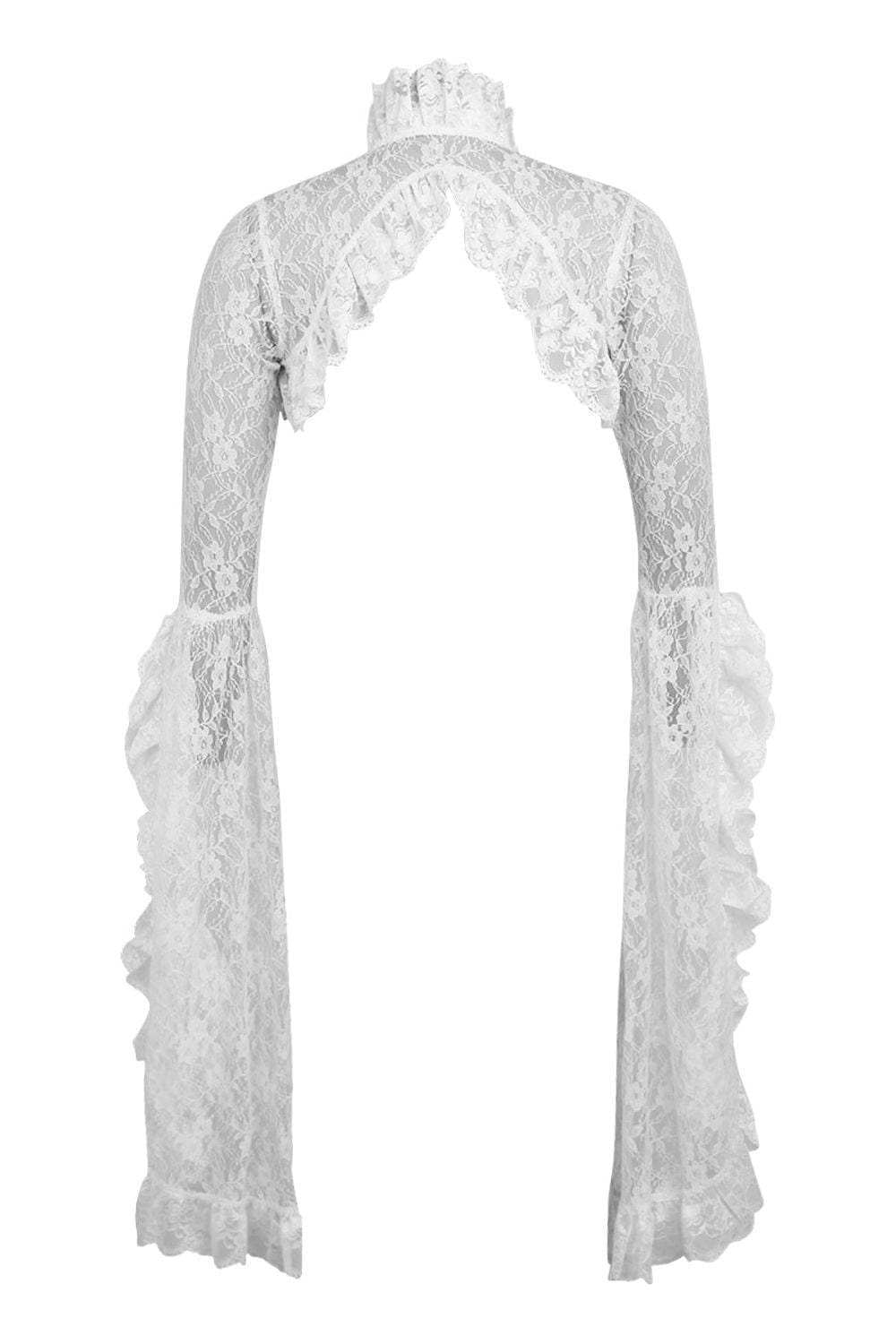 Daisy Corsets White Lace Shrug Bolero Jacket - Daisy Corsets - Flyclothing LLC