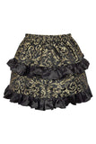 Daisy Corsets Gold/Black Brocade Ruched Bustle Skirt - Daisy Corsets - Flyclothing LLC