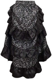 Daisy Corsets Silver/Black Brocade Adjustable High Low Bustle Skirt - Daisy Corsets - Flyclothing LLC