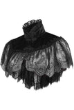 Daisy Corsets Black Velvet & Lace Capelet - Daisy Corsets - Flyclothing LLC