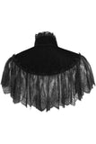 Daisy Corsets Black Velvet & Lace Capelet - Daisy Corsets - Flyclothing LLC