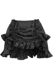 Daisy Corsets Black Brocade Ruched Bustle Skirt - Daisy Corsets - Flyclothing LLC
