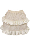 Daisy Corsets Ivory Brocade Ruched Bustle Skirt - Daisy Corsets - Flyclothing LLC