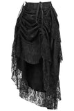 Daisy Corsets Black Lace Adjustable High Low Bustle Skirt - Daisy Corsets - Flyclothing LLC