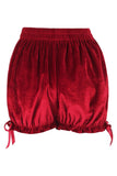 Daisy Corsets Dark Red Velvet Bloomers - Daisy Corsets - Flyclothing LLC